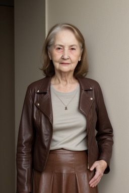 Elderly female with  brown hair