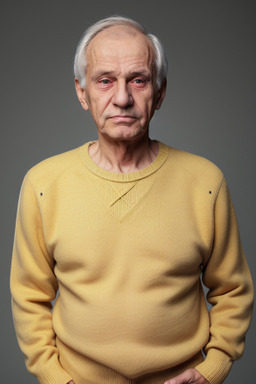 Russian elderly male with  gray hair