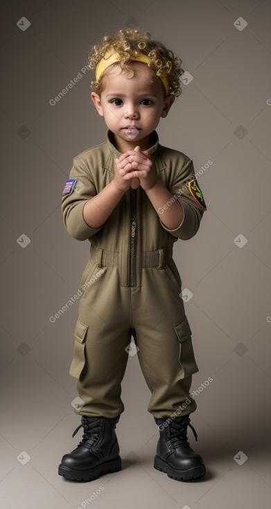 Venezuelan infant boy with  blonde hair