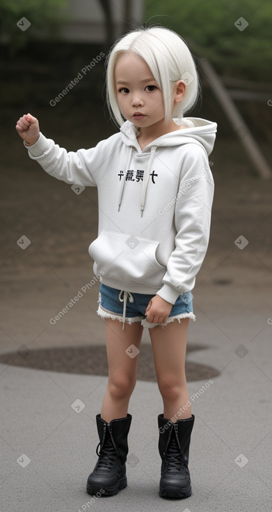 Japanese child female with  white hair