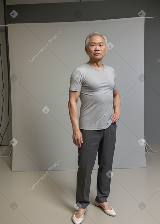 Taiwanese middle-aged male with  blonde hair