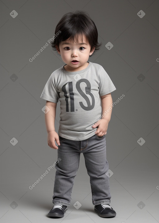 Japanese infant boy with  gray hair