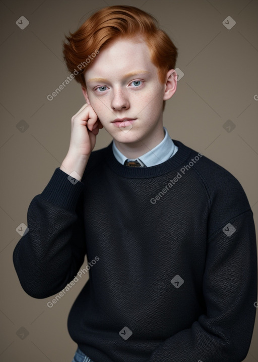 Young adult non-binary with  ginger hair