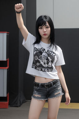 Korean adult female with  black hair