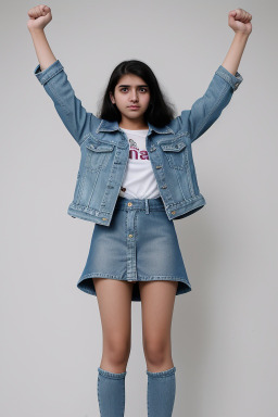 Qatari teenager girl with  white hair