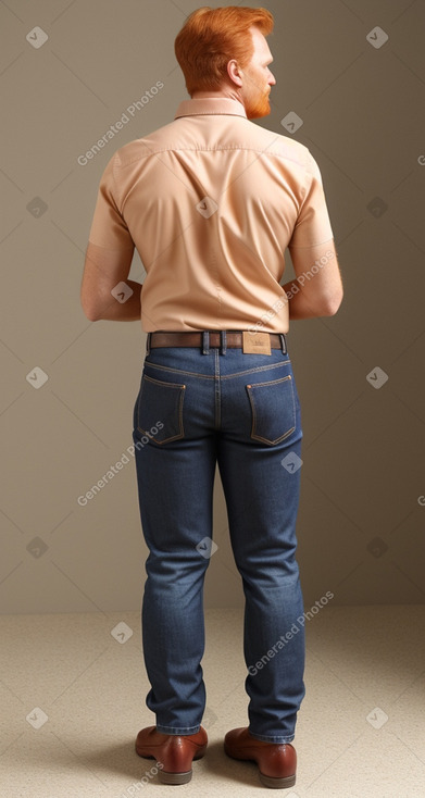 Romanian middle-aged male with  ginger hair