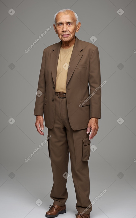 Elderly male with  brown hair