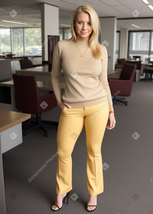 Costa rican adult female with  blonde hair