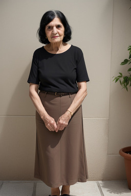 Greek elderly female with  black hair