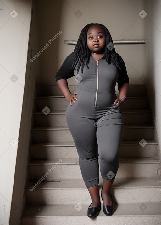 Zambian teenager girl with  gray hair