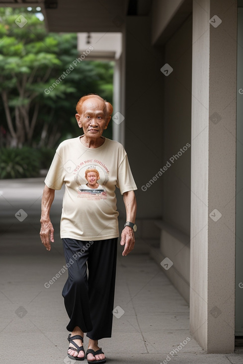 Malaysian elderly male with  ginger hair