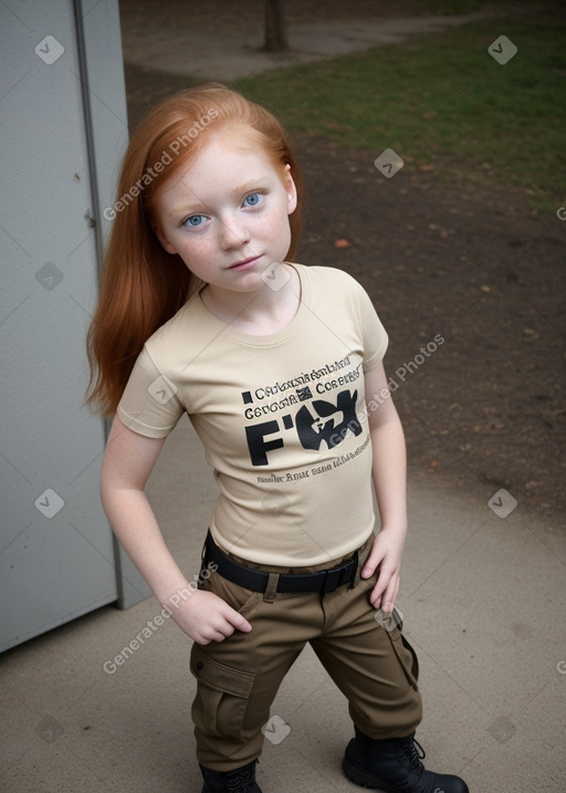 German child female with  ginger hair