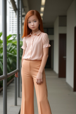 Singaporean child girl with  ginger hair