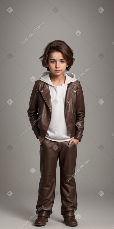 Moroccan child boy with  brown hair