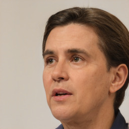 Neutral white adult male with short  brown hair and brown eyes