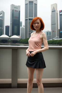 Singaporean 45 years female with  ginger hair