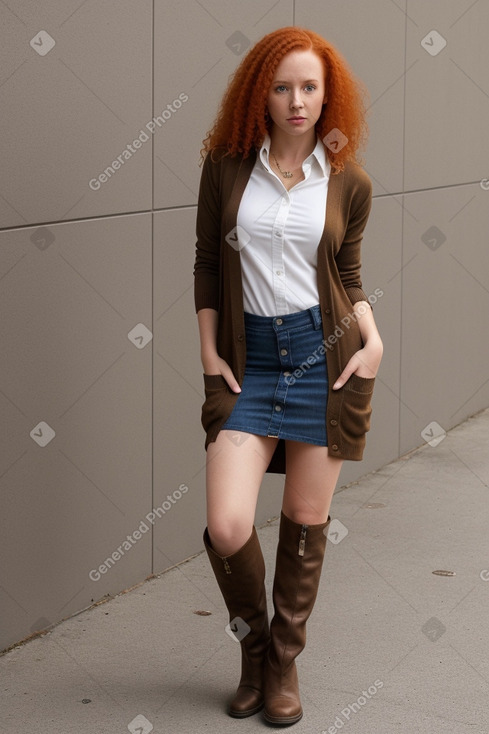 African american adult female with  ginger hair