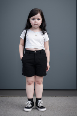 Icelandic child girl with  black hair