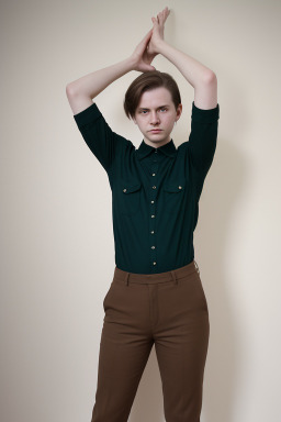 Lithuanian adult non-binary with  brown hair