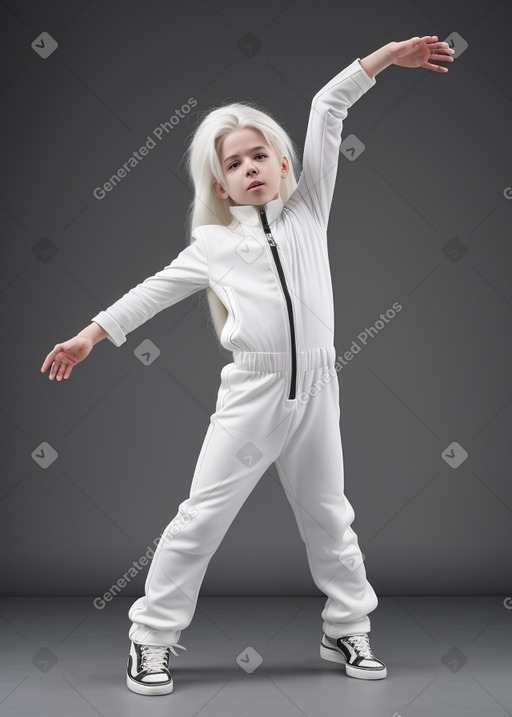 Canadian child boy with  white hair