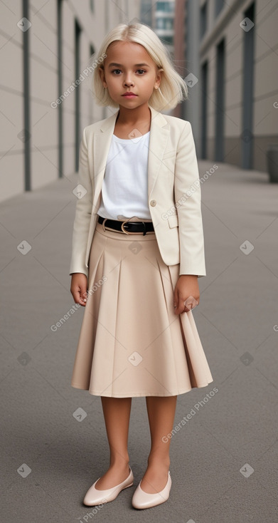 Child girl with  white hair