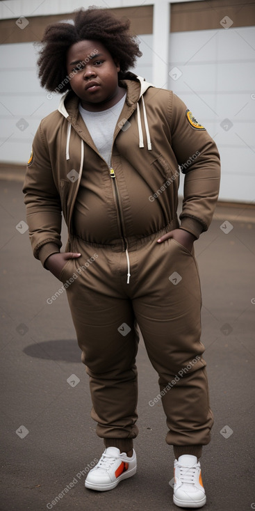 Zambian teenager boy with  brown hair