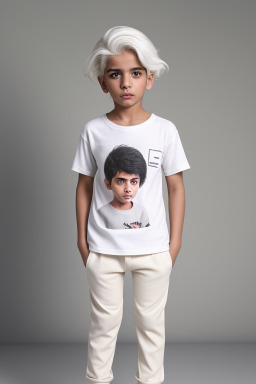 Bahraini child boy with  white hair