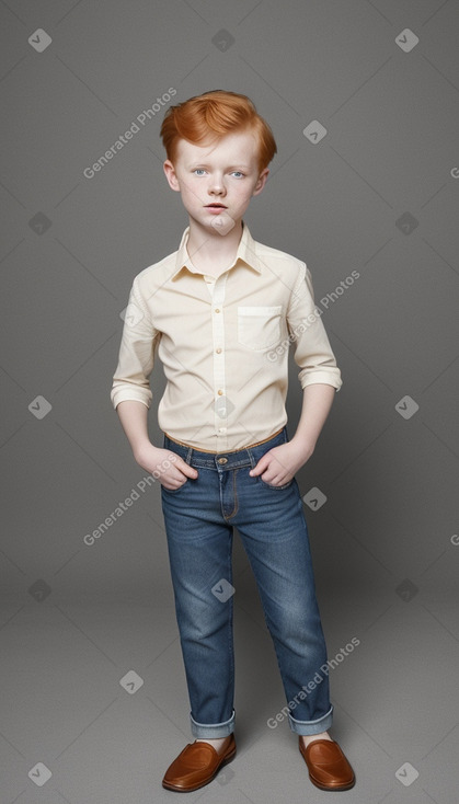 Latvian child boy with  ginger hair