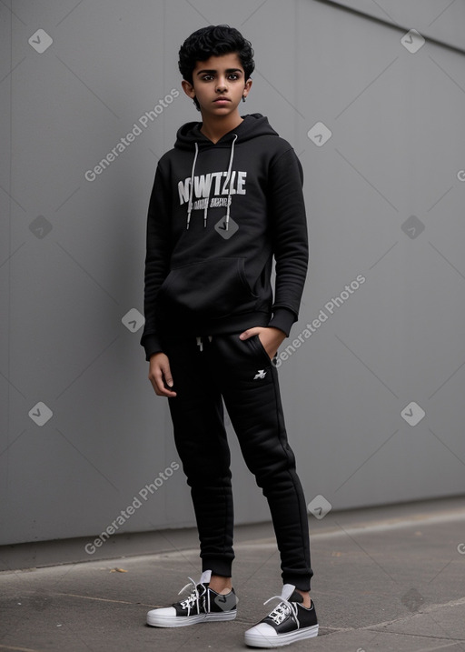 Yemeni teenager boy with  black hair