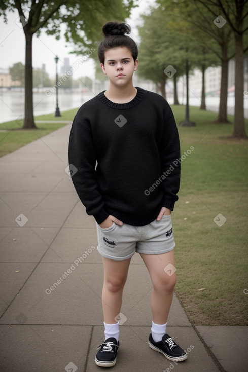 Danish teenager boy with  black hair