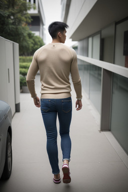 Singaporean young adult male with  blonde hair