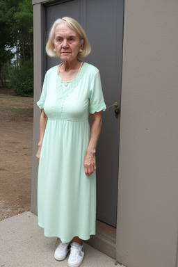 Caucasian elderly female with  blonde hair