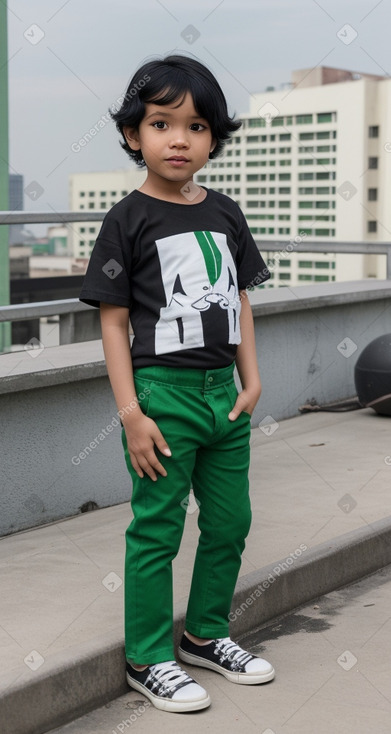 Indonesian infant boy with  black hair