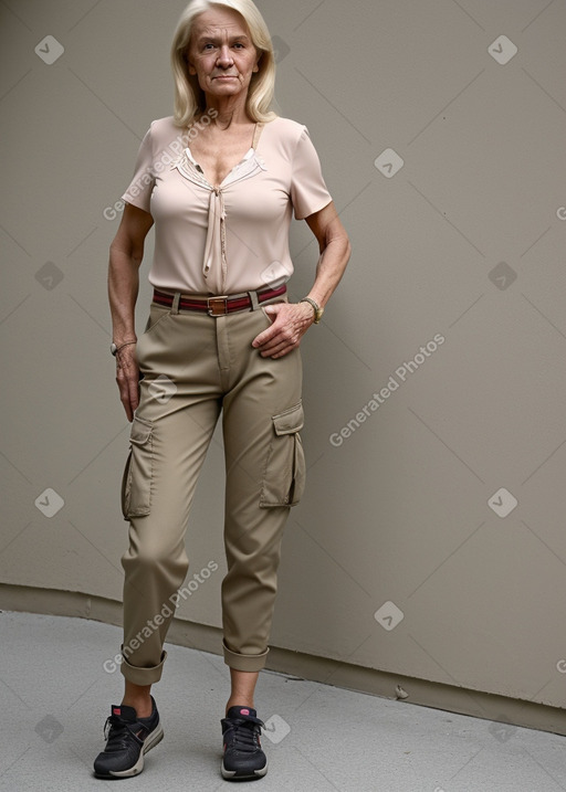 Austrian elderly female with  blonde hair