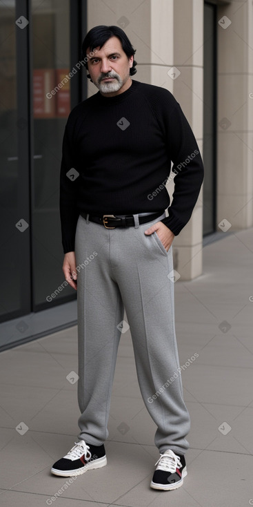 Macedonian middle-aged male with  black hair