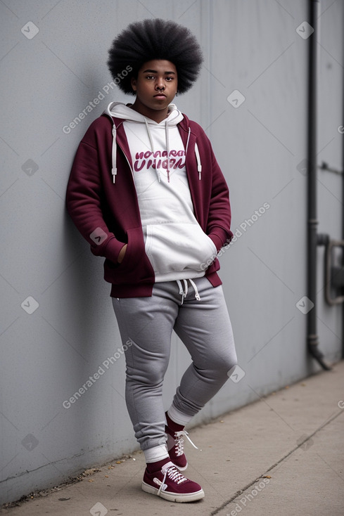 French teenager boy with  gray hair