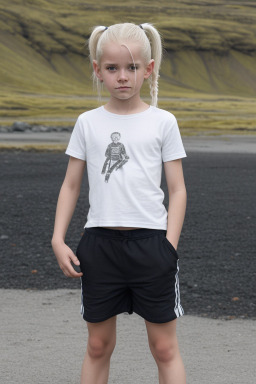 Icelandic child boy with  white hair