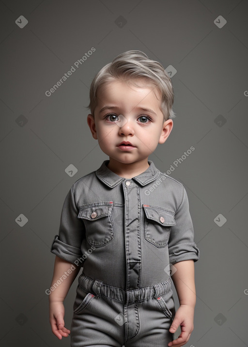 Israeli infant boy with  gray hair