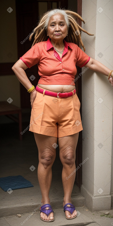 Nepalese elderly female with  ginger hair