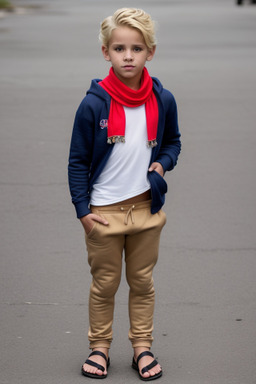 Cuban child boy with  blonde hair