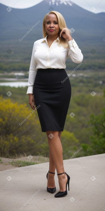 Dominican 45 years female with  blonde hair