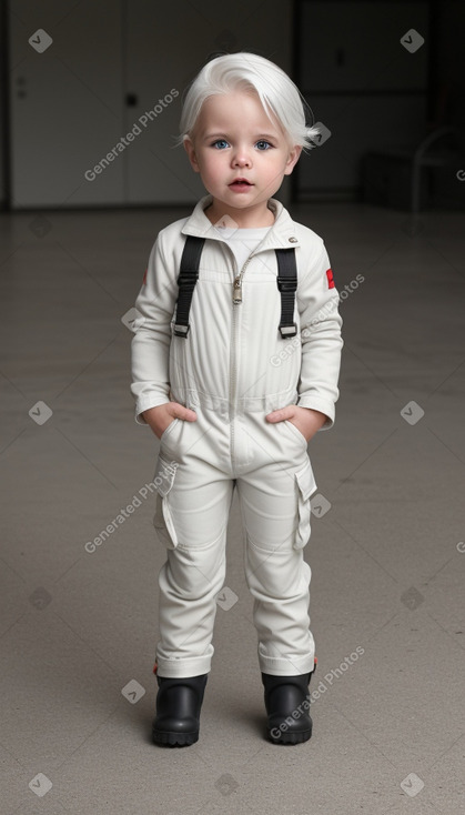 Swiss infant boy with  white hair