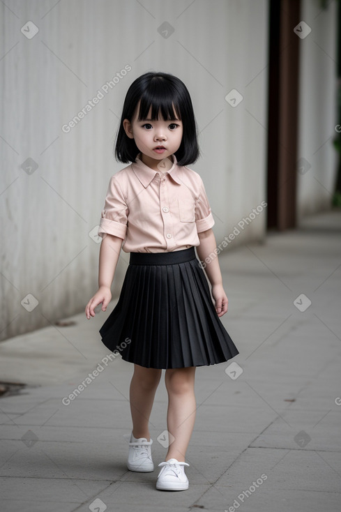 Vietnamese infant girl with  black hair