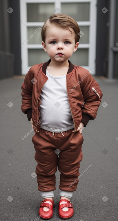 German infant boy with  brown hair