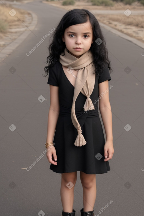 South african child girl with  black hair