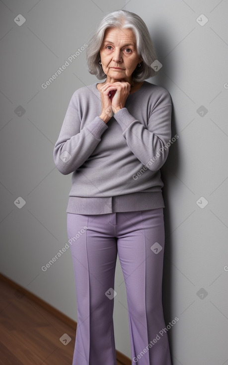 Swedish elderly female with  gray hair