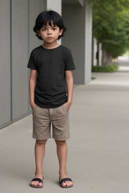 Child boy with  black hair