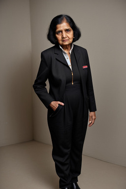 Indian elderly female with  black hair