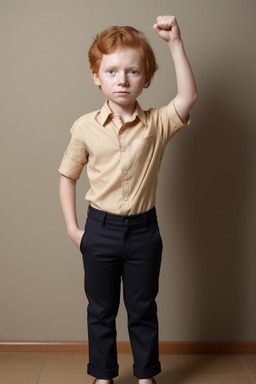 Peruvian child boy with  ginger hair