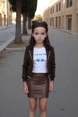 Greek child girl with  brown hair